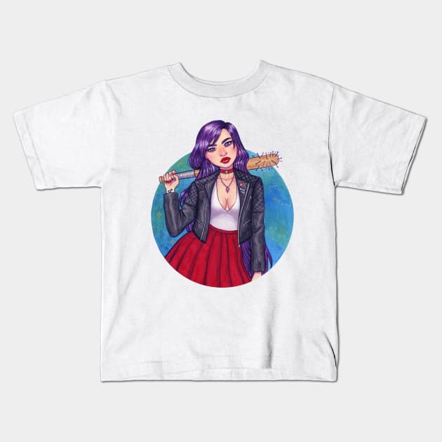 Girl Gang Sailor Mars Kids T-Shirt by imawonder